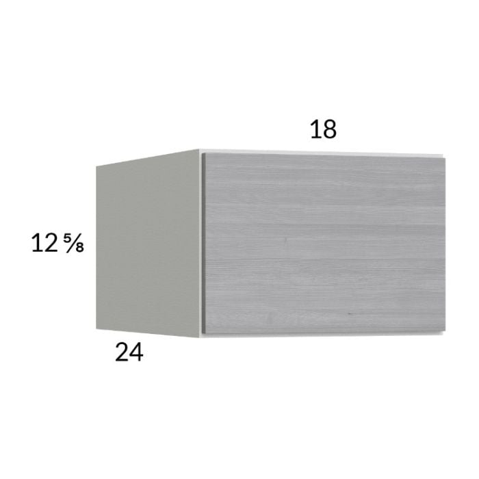 RTA Euro Grey 18" x 12-5/8" x 24" Wall Cabinet with 2 Finished End Panels