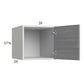 RTA Euro Grey 18" x 17-5/8" x 24" Wall Cabinet with 1 Finished End Panel