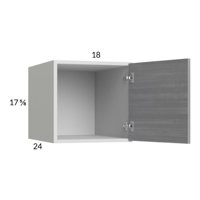RTA Euro Grey 18" x 17-5/8" x 24" Wall Cabinet with 2 Finished End Panels