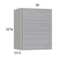 RTA Euro Grey 18" x 22-5/8" Wall Cabinet