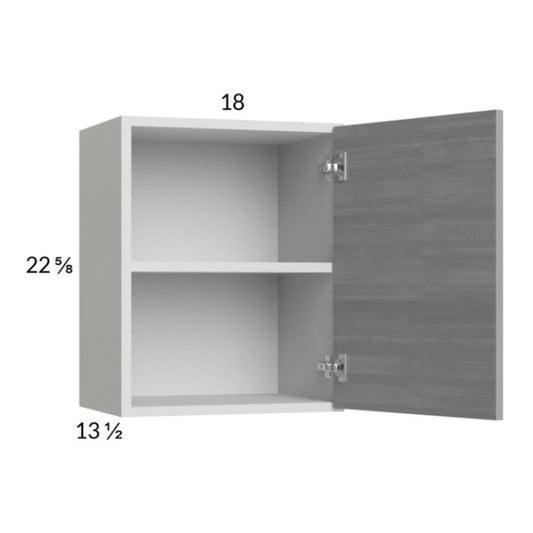 RTA Euro Grey 18" x 22-5/8" Wall Cabinet with 1 Finished End Panel