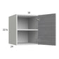 RTA Euro Grey 18" x 22-5/8" x 24" Wall Cabinet with 1 Finished End Panel