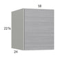 RTA Euro Grey 18" x 22-5/8" x 24" Wall Cabinet with 2 Finished End Panels
