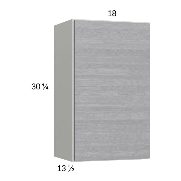 RTA Euro Grey 18" x 30-1/4" Wall Cabinet with 1 Finished End Panel