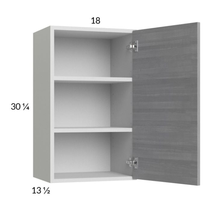 RTA Euro Grey 18" x 30-1/4" Wall Cabinet with 2 Finished End Panels