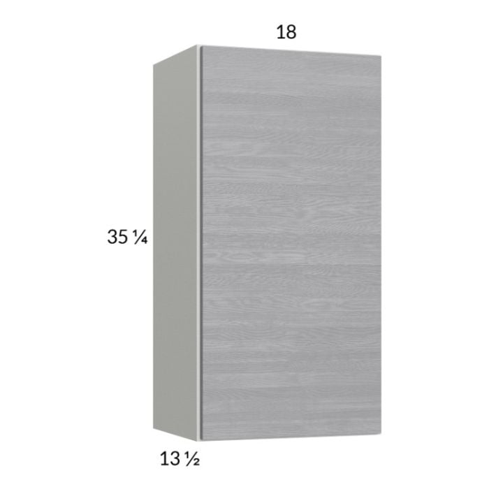 RTA Euro Grey 18" x 35-1/4" Wall Cabinet with 1 Finished End Panel