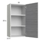 RTA Euro Grey 18" x 35-1/4" Wall Cabinet with 1 Finished End Panel