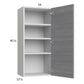 RTA Euro Grey 18" x 40-1/4" Wall Cabinet with 2 Finished End Panels