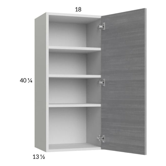 RTA Euro Grey 18" x 40-1/4" Wall Cabinet with 2 Finished End Panels