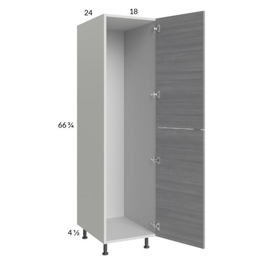 RTA Euro Grey 18" x 71-1/4" Open Utility Cabinet with 1 Door
