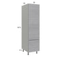 RTA Euro Grey 18" x 71-1/4" Utility Cabinet with 1 Door, 2 Drawers and 1 Inner Drawer