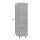 RTA Euro Grey 18" x 71-1/4" Utility Cabinet with 1 Door, 3 Drawers, and 1 Finished End Panel