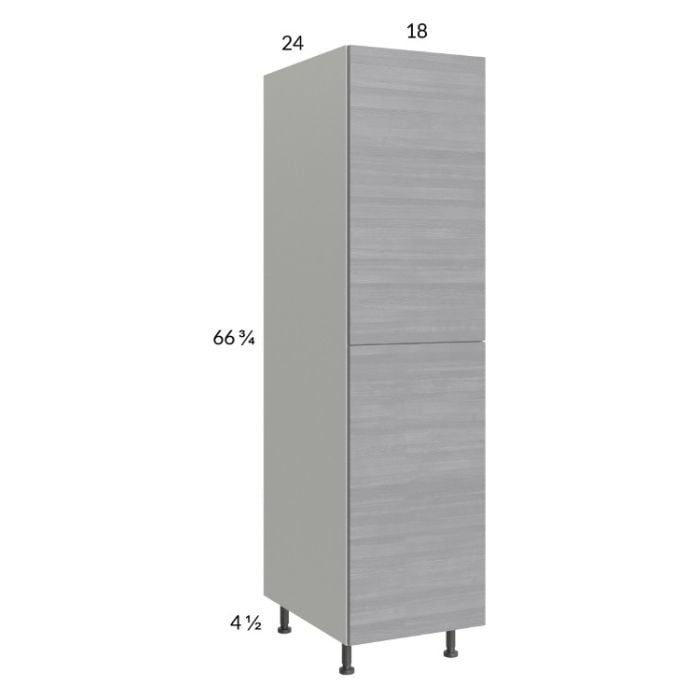 RTA Euro Grey 18" x 71-1/4" Utility Cabinet with 1 Door and 2 Finished End Panels