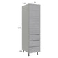 RTA Euro Grey 18" x 71-1/4" Utility Cabinet with 1 Door and 4 Drawers