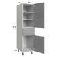 RTA Euro Grey 18" x 71-1/4" Utility Cabinet with 2 Doors, 1 Drawer, and 1 Finished End Panel