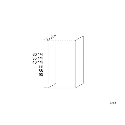 RTA Euro Grey 2-7/8" x 88" Overlay Filler