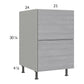RTA Euro Grey 21" 2-Drawer Base Cabinet with 1 Finished End Panel