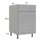 RTA Euro Grey 21" Base Cabinet with 1 Finished End Panel