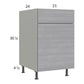 RTA Euro Grey 21" Base Cabinet with Double Trashcan Pullout