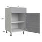 RTA Euro Grey 21" Base Cabinet