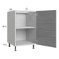 RTA Euro Grey 21" Full Height Door Base Cabinet with 2 Finished End Panels