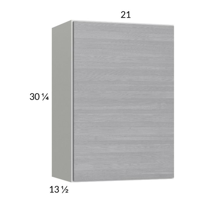 RTA Euro Grey 21" x 30-1/4" Wall Cabinet with 1 Finished End Panel