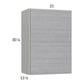 RTA Euro Grey 21" x 30-1/4" Wall Cabinet with 2 Finished End Panels