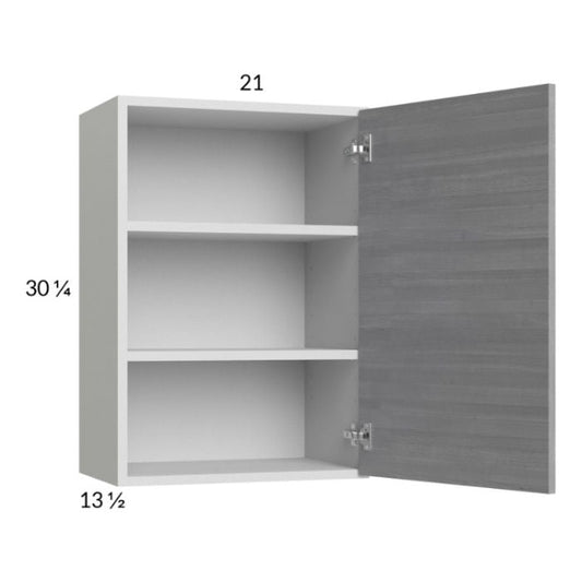 RTA Euro Grey 21" x 30-1/4" Wall Cabinet with 2 Finished End Panels