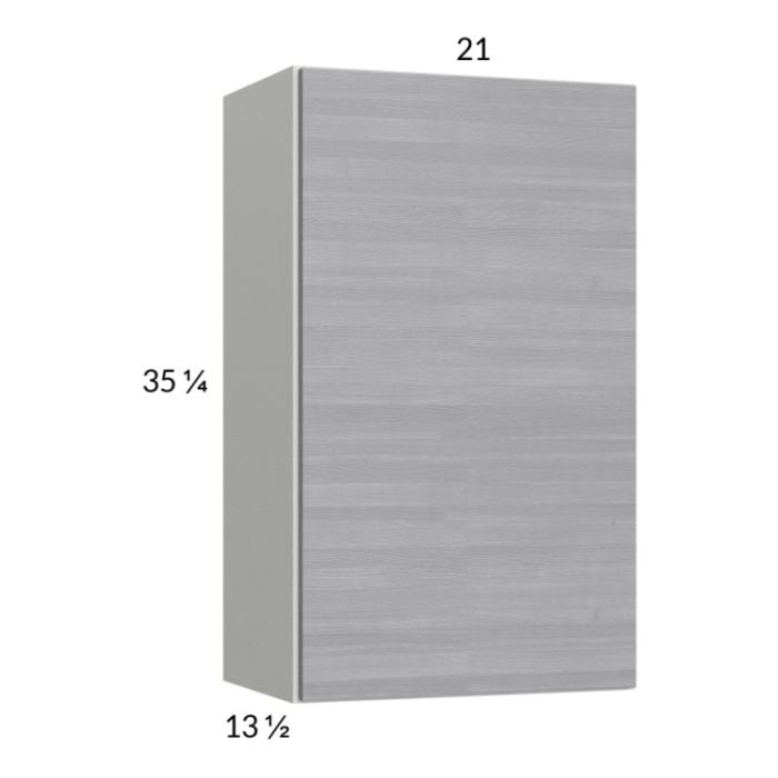 RTA Euro Grey 21" x 35-1/4" Wall Cabinet with 1 Finished End Panel