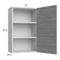 RTA Euro Grey 21" x 35-1/4" Wall Cabinet with 2 Finished End Panels