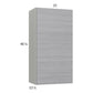 RTA Euro Grey 21" x 40-1/4" Wall Cabinet with 1 Finished End Panel