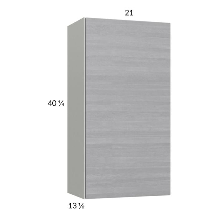 RTA Euro Grey 21" x 40-1/4" Wall Cabinet with 1 Finished End Panel