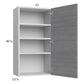 RTA Euro Grey 21" x 40-1/4" Wall Cabinet with 2 Finished End Panels