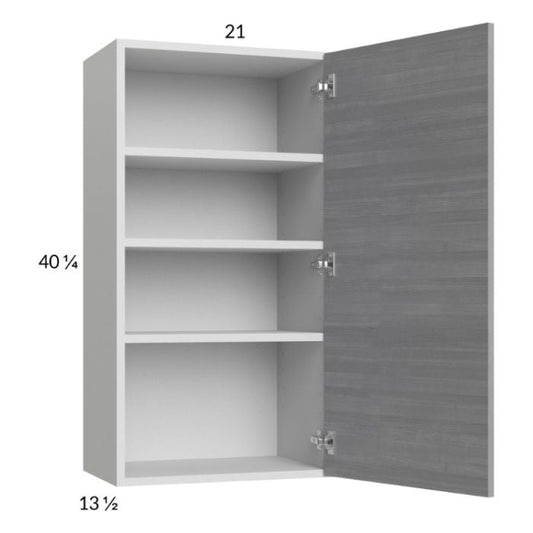 RTA Euro Grey 21" x 40-1/4" Wall Cabinet with 2 Finished End Panels