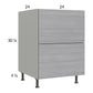 RTA Euro Grey 24" 2-Drawer Base Cabinet with 1 Inner Drawer and 1 Finished End Panel