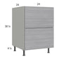 RTA Euro Grey 24" 2-Drawer Range Base Cabinet with 1 Finished End Panel