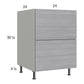 RTA Euro Grey 24" 2-Drawer Range Base Cabinet with 2 Finished End Panels