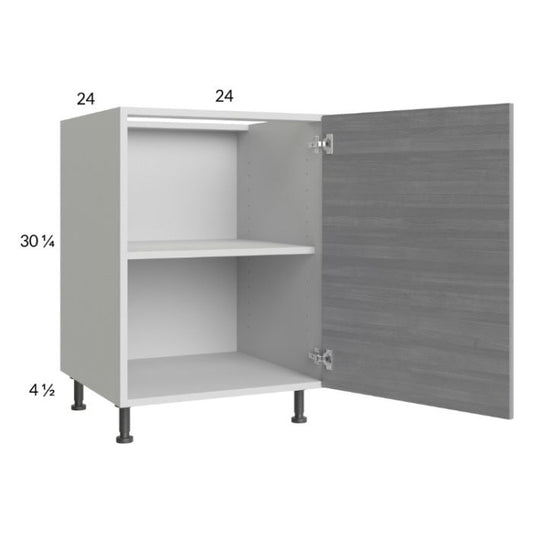 RTA Euro Grey 24" Full Height Door Base Cabinet with 1 Door and 1 Finished End Panel