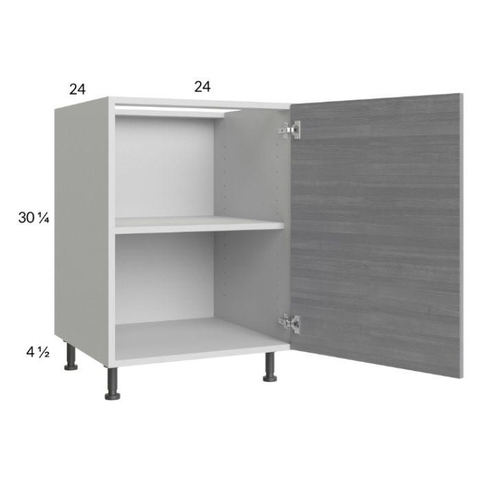 RTA Euro Grey 24" Full Height Door Base Cabinet with 1 Door and 2 Finished End Panels