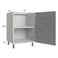 RTA Euro Grey 24" Full Height Door Base Cabinet with 1 Door