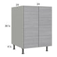 RTA Euro Grey 24" Full Height Door Base Cabinet with 2 Finished End Panels