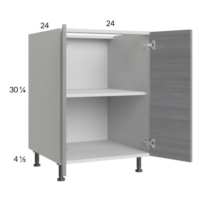 RTA Euro Grey 24" Full Height Door Base Cabinet