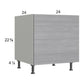 RTA Euro Grey 24" Full Height Door Desk Base Cabinet with 1 Door