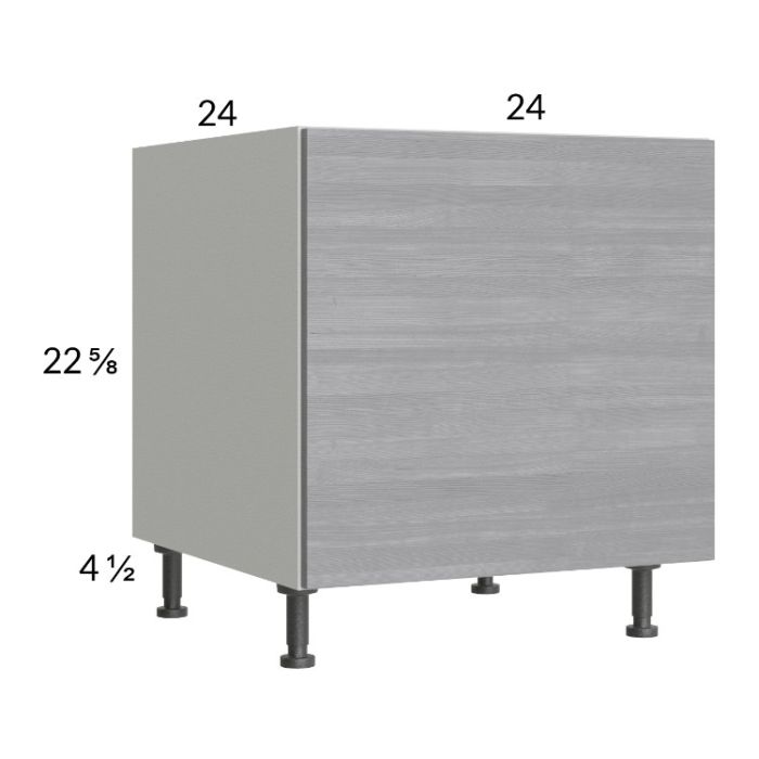 RTA Euro Grey 24" Full Height Door Desk Base Cabinet with 1 Door