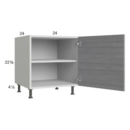 RTA Euro Grey 24" Full Height Door Desk Base Cabinet with 1 Door
