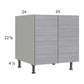 RTA Euro Grey 24" Full Height Door Desk Base Cabinet with 1 Finished End Panel