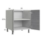 RTA Euro Grey 24" Full Height Door Desk Base Cabinet with 1 Finished End Panel