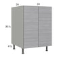 RTA Euro Grey 24" Full Height Door Sink Base Cabinet