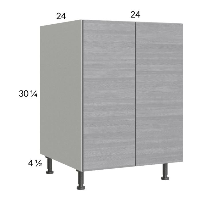 RTA Euro Grey 24" Full Height Door Sink Base Cabinet