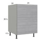 RTA Euro Grey 24" Full Height Door Sink Base Cabinet with 1 Door